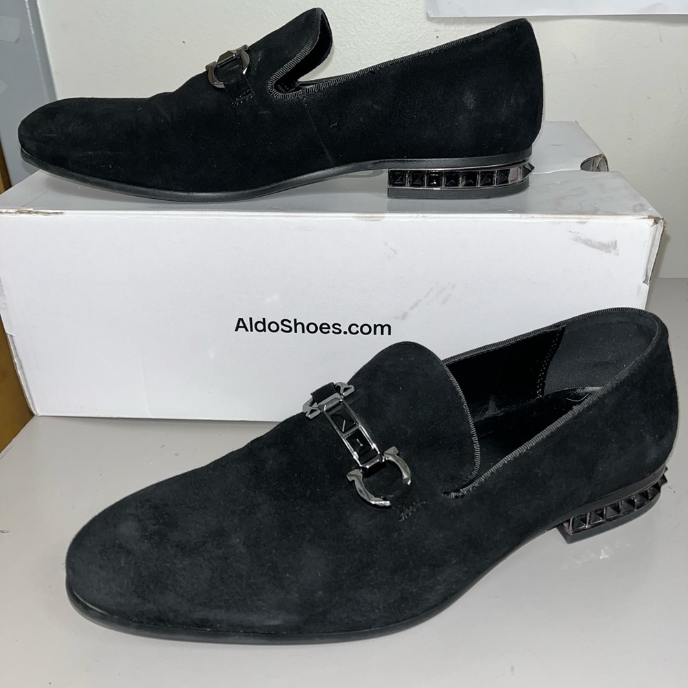 ALDO - Men’s Size 8 - Black Suede Dress Shoes